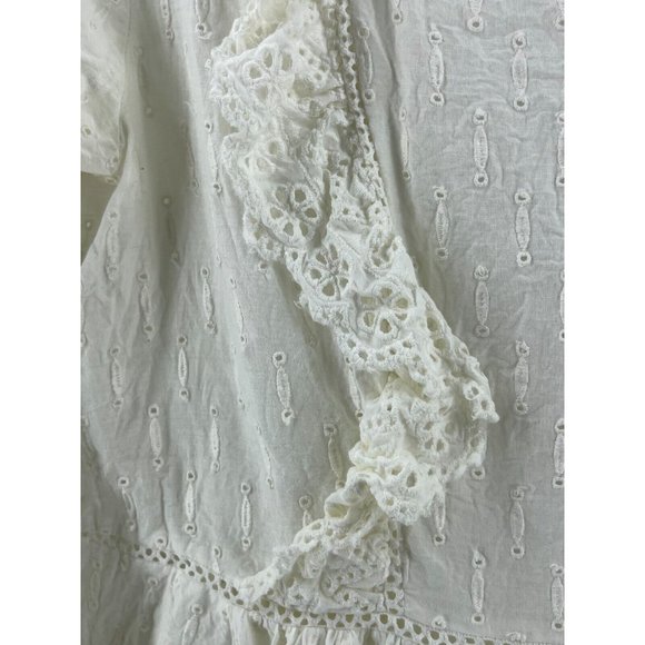 Anthropology Meadow Rue Women's Long Sleeve Crochet Boho Shirt Top Size Small - Picture 5 of 12